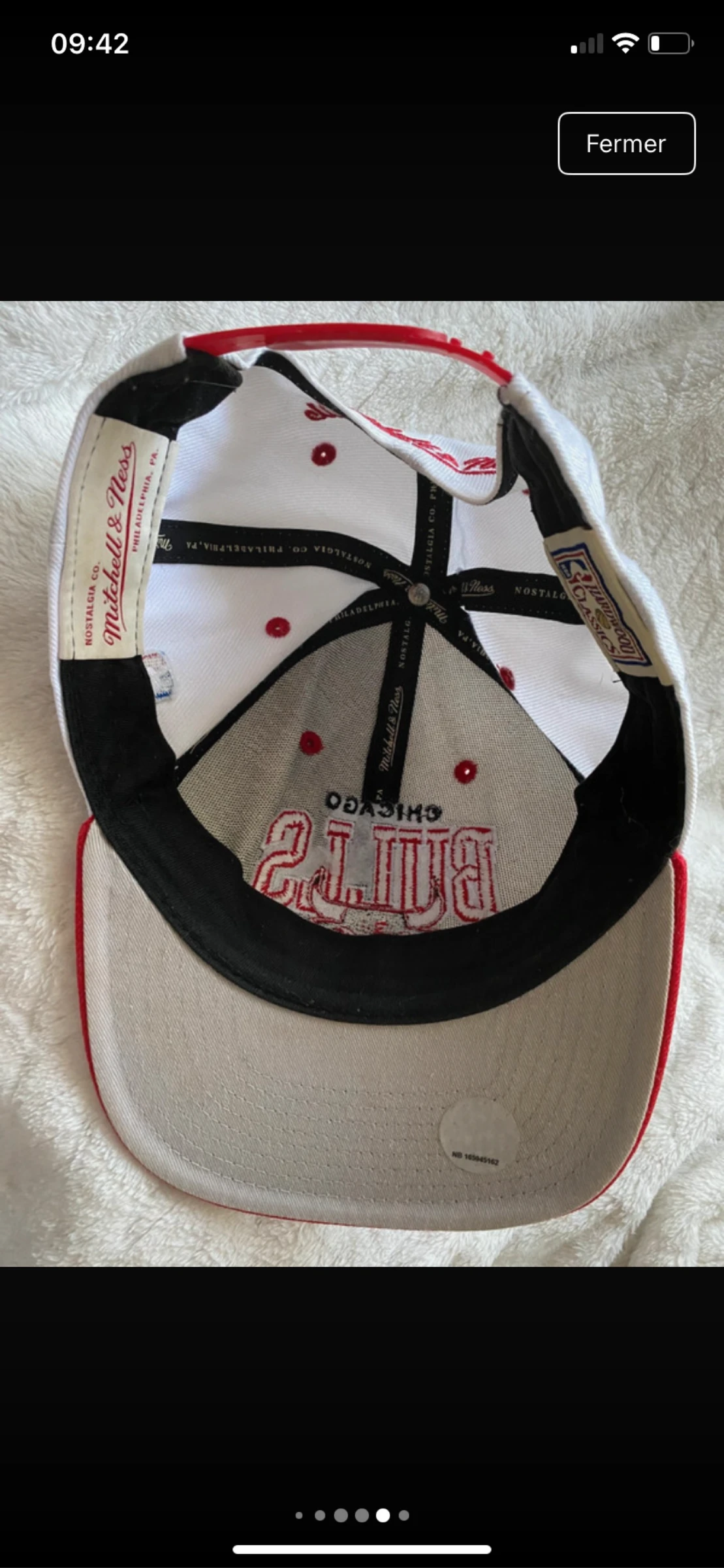 Boné Mitchell & Ness Chicago Bulls NBA Hardwood Classics Snapback branco/vermelho – photo 12